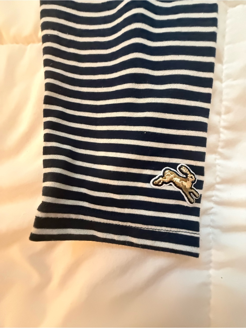Tracksmith Cannonball Run Blue and White Striped Long Sleeve Crew - Picture 8 of 8
